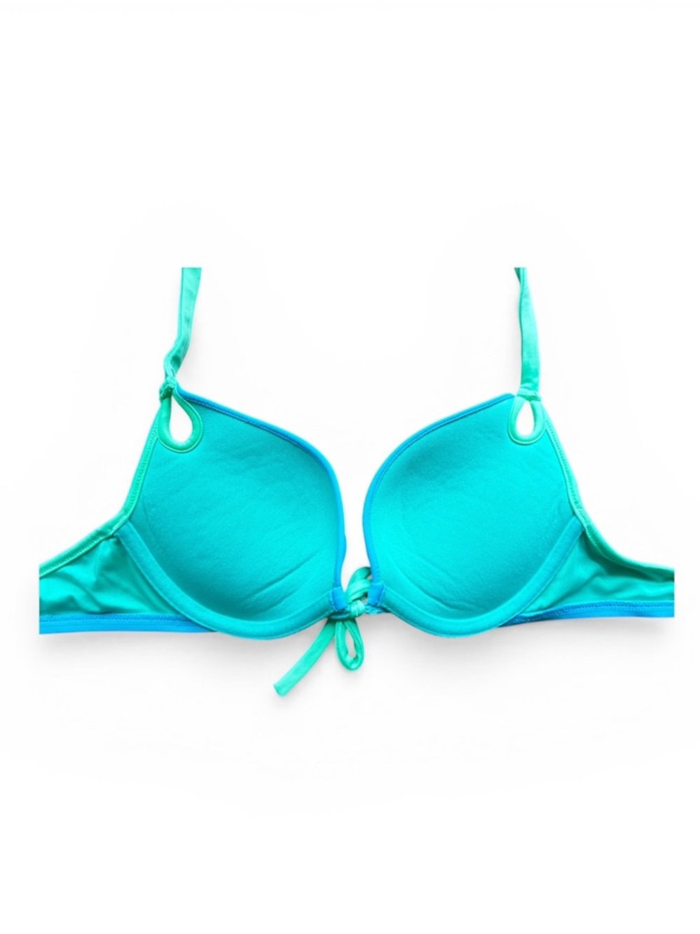 Victoria's Secret Turquoise Bikini Top/Bottom with Aqua Trim S/32B - Picture 6 of 6